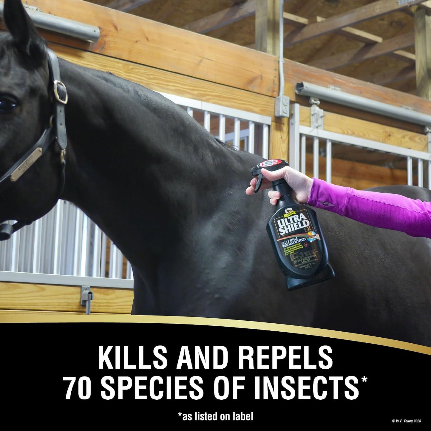 HOTAbsorbine UltraShield EX 32oz Sprayer Insecticide, Kills & Repels Flies, Mosquitoes, Ticks, Fleas, Lice, Use on Horses, Dogs, Premises
