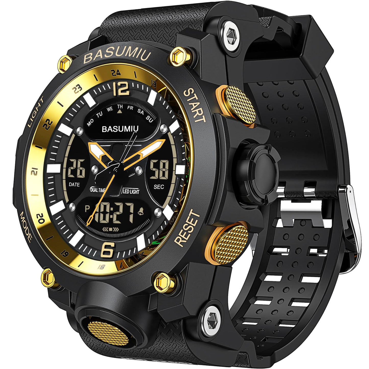 HOTGold Military Dive Tactical Digital Man Watches for Men Nice Luxury Waterproof Diver Mens Watches Work Black Sports