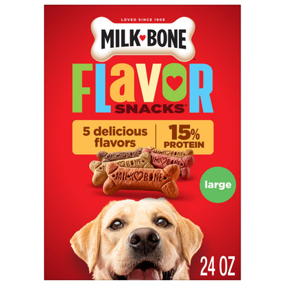 HOTMilk-Bone Flavor Snacks Small Dog Biscuits, Flavored Crunchy Dog Treats, 7 Pound Box | 5 meaty flavors with other natural flavors, crunchy small dog treats, 15% protein, 12 vitamins & minerals, made in the USA