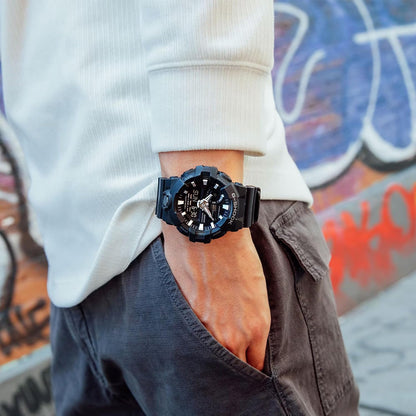 HOTCasio Men's 'G Shock' Quartz Resin Casual Watch, Color:Black (Model: GA-700-1BDR)