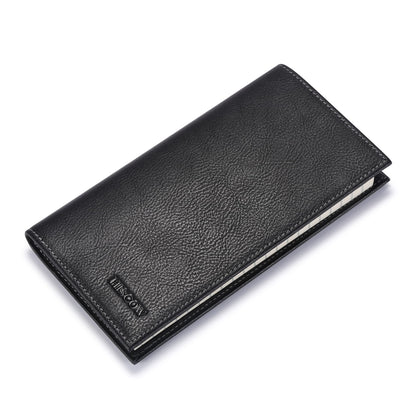 HOTHISCOW Slim Leather Checkbook Cover for Personal Checks | Full grain cowhide, transaction register & check book pockets, removable duplicate divider, durable stitching, gifts for men