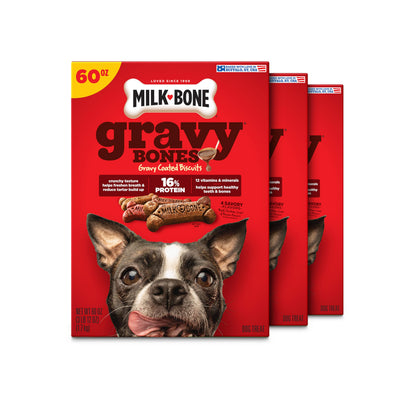 HOTMilk-Bone GravyBones Dog Biscuits, Gravy Coated Small Dog Treats, 7 Lb. Box