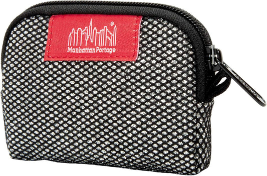 HOTManhattan Portage Coin Purse Midnight With Secure Zipper Closure Holds Card Jewelry Keys Change For Men & Women Water Resistant Heavy Duty EDC Pouch Gift Cordura Everyday Carry (Gunmetal)
