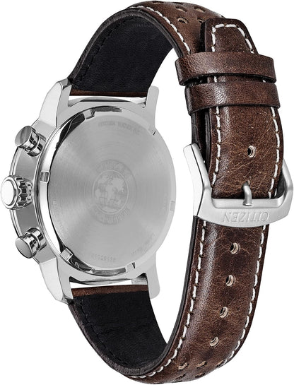 HOTCitizen Men's Eco-Drive Weekender Brycen Chronograph Watch in Stainless Steel