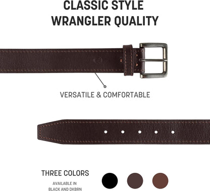 HOTWrangler Men’s Leather Belt, Country Casual Every Day Belt for Jeans