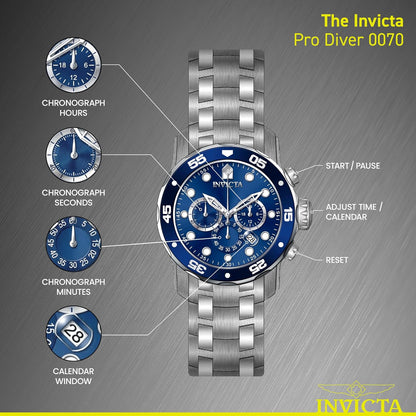 HOTInvicta Men's Pro Diver Collection Chronograph Watch