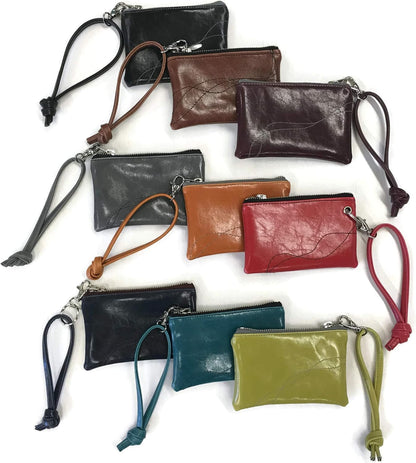 HOTCrystalyn Kae | Small ZIpper Pouch - Orange Vegan Purse made in USA