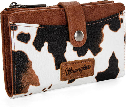 HOTWrangler Wallet for Women Bifold Card Holder with Zipper and ID Window
