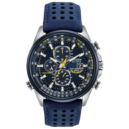 HOTCitizen Men's Eco-Drive Sport Luxury World Chronograph Atomic Time Keeping Watch