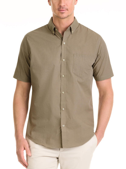 HOTVan Heusen Mens Wrinkle Free Short Sleeve Button Down Check Shirt