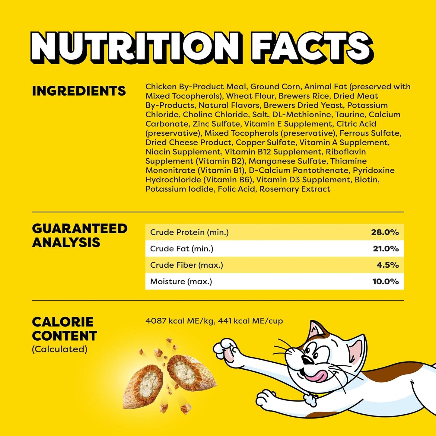HOTTemptations Classic Crunchy and Soft Cat Treats, Tasty Chicken, 48 oz | 100% complete & balanced for adult cats, under 2 calories per treat, use as meal or food topper, stay-fresh tub