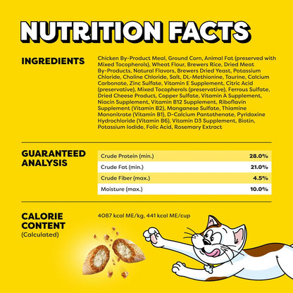 HOTTemptations Classic Crunchy and Soft Cat Treats, Tasty Chicken, 48 oz | 100% complete & balanced for adult cats, under 2 calories per treat, use as meal or food topper, stay-fresh tub