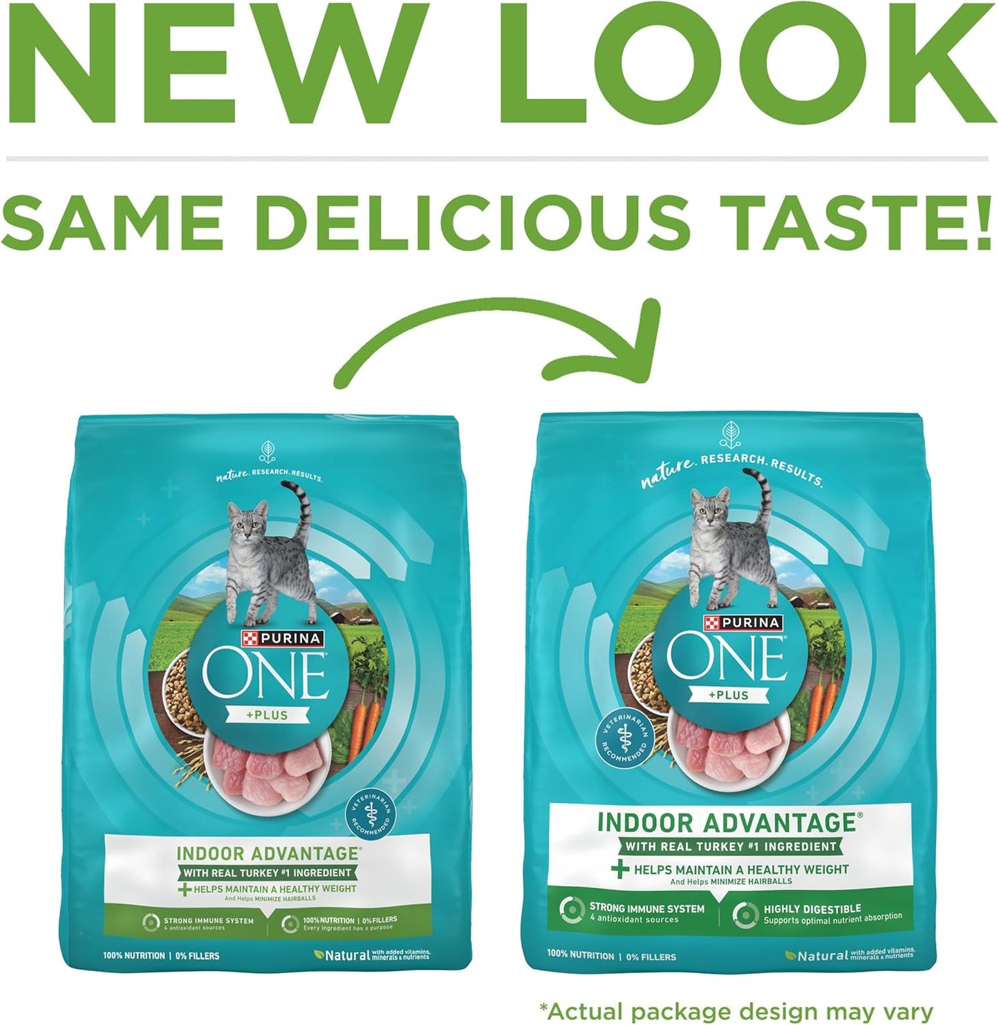 HOTPurina ONE Natural, Low Fat, Weight Control, Indoor Dry Cat Food, +Plus Indoor Advantage - 16 lb. Bag