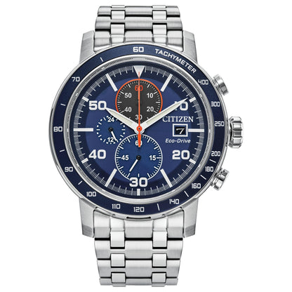 HOTCitizen Men's Eco-Drive Weekender Brycen Chronograph Watch Stainless Steel Case