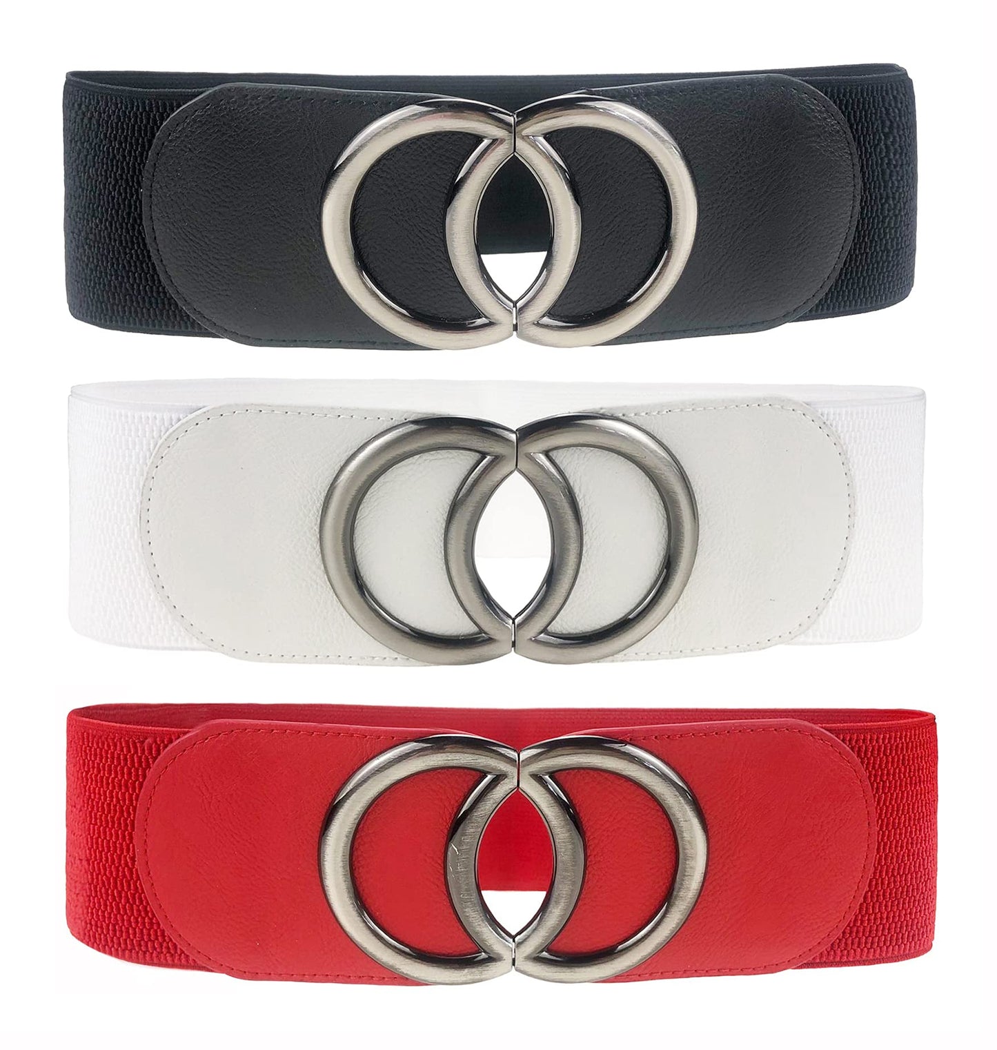 HOTSwtddy Women's Elastic Wide Stretchy Waist Cinch Belt Waistband For Dresses