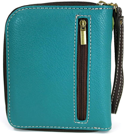HOTChala Dragonfly Zip Around Wallet Wristlet - Vegan Leather