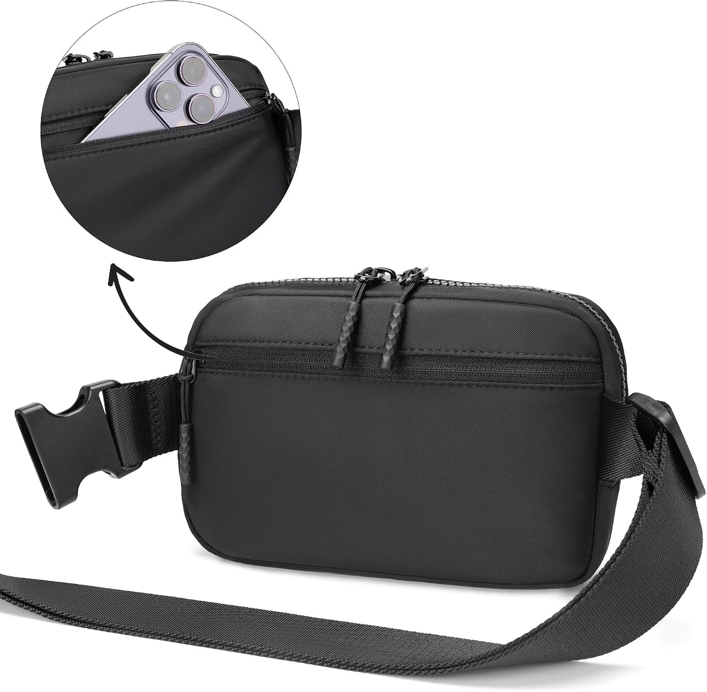HOTFORZAROCKET Plus Size Fanny Pack, 70-Inch Extended Strap Belt Bag, Crossbody Sling for Women & Men