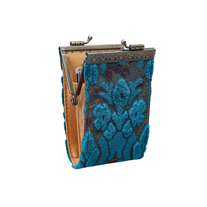 HOTAngelina's Palace Carpet Wallet Vintage Kiss Lock ID Pouch,Clasp Card Holder