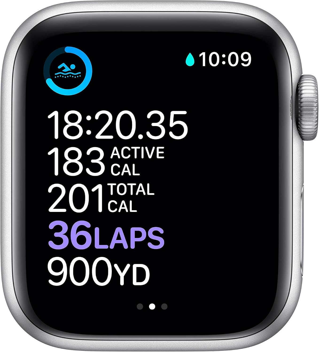 HOTApple Watch Series 6 (GPS + Cellular, 40mm) - Silver Stainless Steel Case with White Sport Band (Renewed)