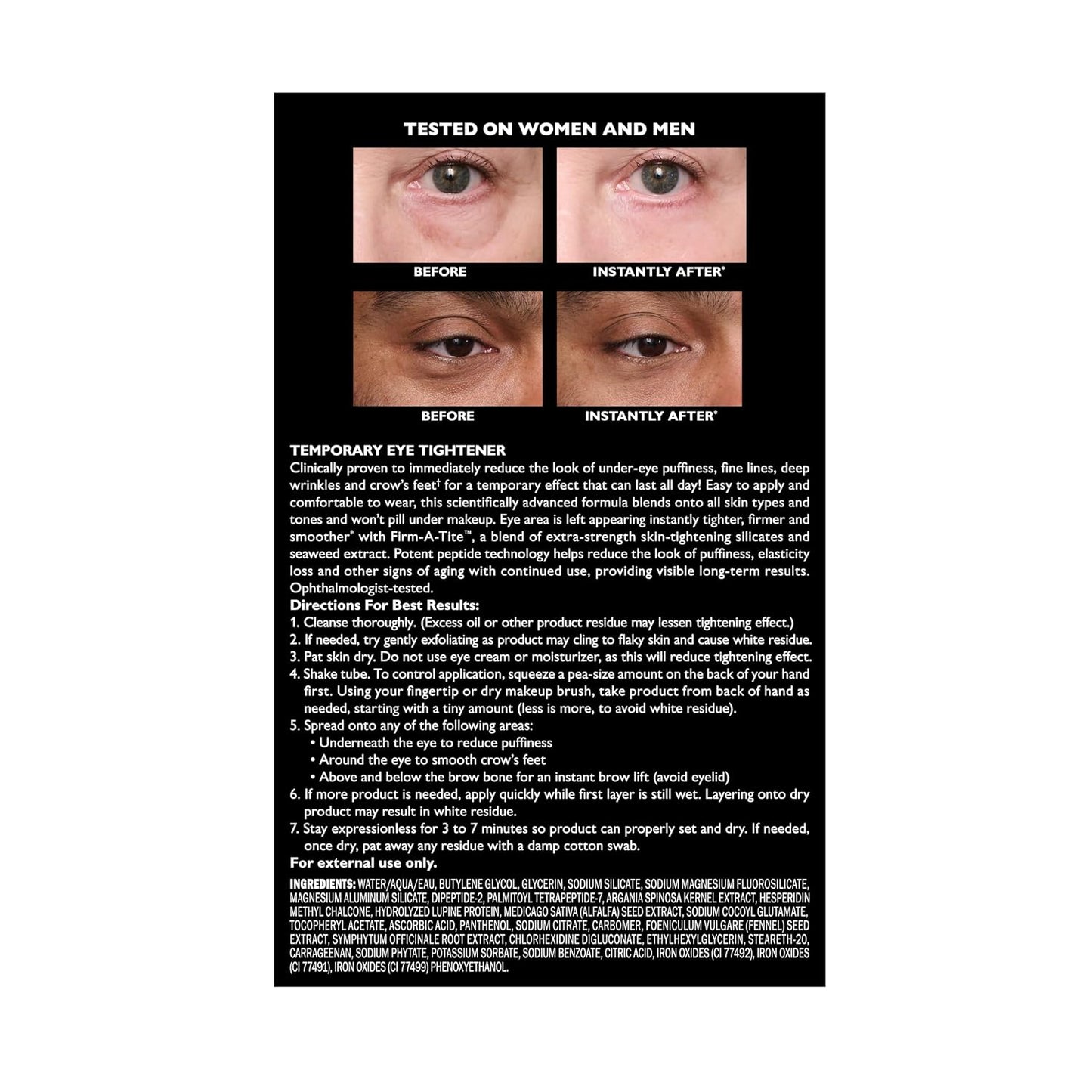 HOTPeter Thomas Roth | Instant FIRMx® Eye Temporary Eye Tightener Easy-Wear Formula | For Firming Under-Eye Bags & Wrinkles