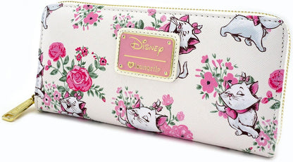 HOTLoungefly x Disney Marie Floral AOP Faux Leather Wallet (Multi, One Size)