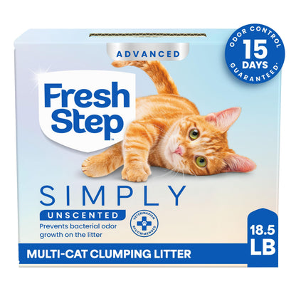 HOTFresh Step Advanced Odor Shield Light Weight Multi Cat Clumping Litter with Febreze Freshness, Ammonia Block Technology, 18.5 lb. Box, Pack of 2
