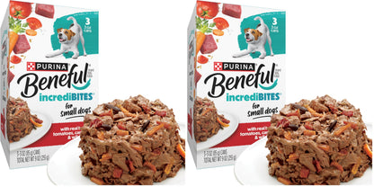 HOTBeneful Purina Small Breed Wet Dog Food Variety Pack, IncrediBites With Real Beef, Chicken and Salmon - (Pack of 30) 3 Oz. Cans