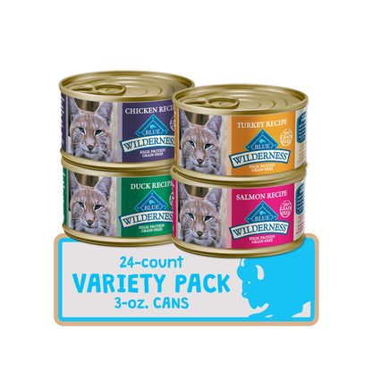 HOTBlue Buffalo Tastefuls Flaked Adult Wet Cat Food Variety Pack (Tuna, Chicken, Fish & Shrimp), Natural Ingredients Enhanced with Vitamins, Minerals & Other Nutrients, 3-oz. Each (12 Cans)