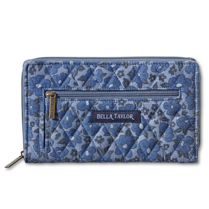 HOTBella Taylor Wrist Strap Wallet, Quilted Wristlet for Women | Lightweight, RFID blocking wristlet wallet, 11 card organizer, 4 cash/receipt slots, secure zipper, holds more, stays slim
