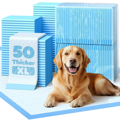 HOT50-Pack Extra Large Pee Pads - 34" x 28" Puppy Pads for Dogs with 6-Layer Leakproof Protection, Disposable and Quick-Dry Dog Pads with High Absorbency for Easy Potty Training