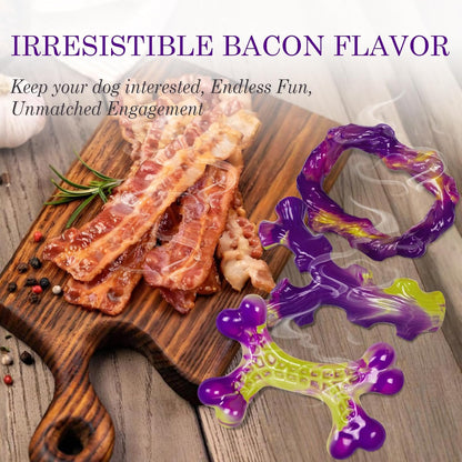 HOTFrienhund Tough Dog Toys for Aggressive Chewers 3 Pack, Indestructible Dog Toys for Large Dogs, Dog Chew Toys, Aggressive Chew Toys to Keep Them Busy, Dog Toy for 30-75lbs Medium/Large Breeds