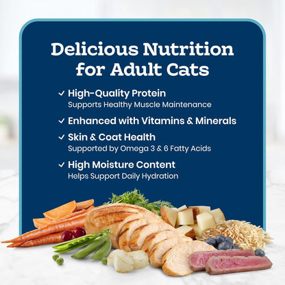 HOTBlue Buffalo Tastefuls Flaked Adult Wet Cat Food Variety Pack (Tuna, Chicken, Fish & Shrimp), Natural Ingredients Enhanced with Vitamins, Minerals & Other Nutrients, 3-oz. Each (12 Cans)