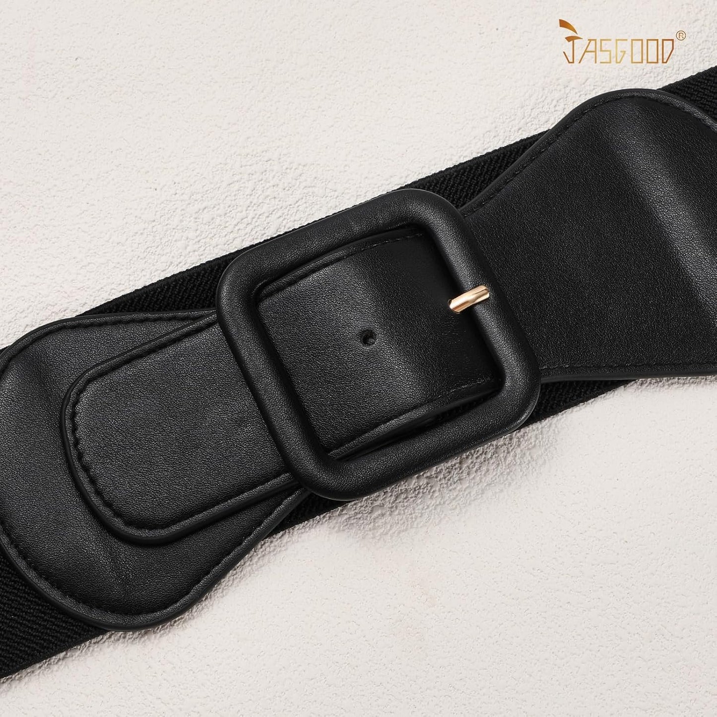 HOTJASGOOD Women Elastic Wide Belt Stretchy Vintage Waist Belt for Dress with Fashion Square Buckle