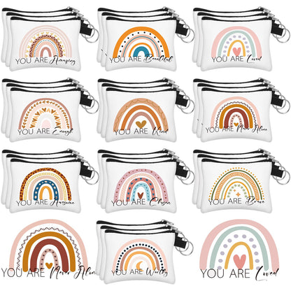 HOTSweetude 30 Pcs Christian Small Coin Purse for Women Bulk Church Mothers Day Gifts Inspirational Classic Bible Verse Religious Coin Purse Mini Pouches Wallet Bag with Zipper for Travel Women