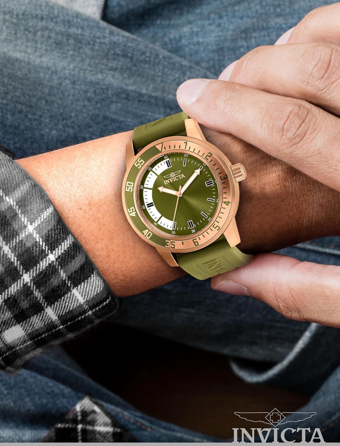 HOTInvicta Men's Specialty Silicone Quartz Watch