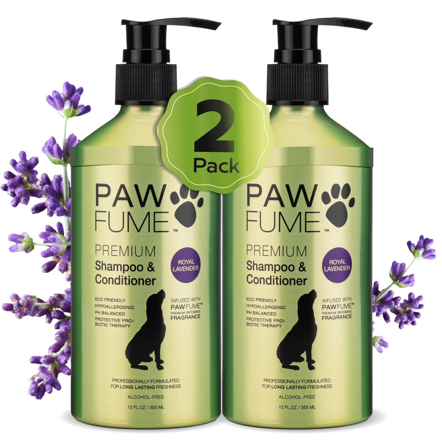 HOTPAWFUME Deshedding Dog Shampoo and Conditioner, Show Dog, 1-Pack – Nourish & Detangle for Silky Soft Coat – Probiotic, Deep-Cleaning, pH-Balanced Formula – Salon-Quality Shampoo for Dogs