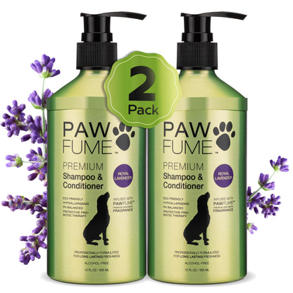 HOTPAWFUME Deshedding Dog Shampoo and Conditioner, Show Dog, 1-Pack – Nourish & Detangle for Silky Soft Coat – Probiotic, Deep-Cleaning, pH-Balanced Formula – Salon-Quality Shampoo for Dogs