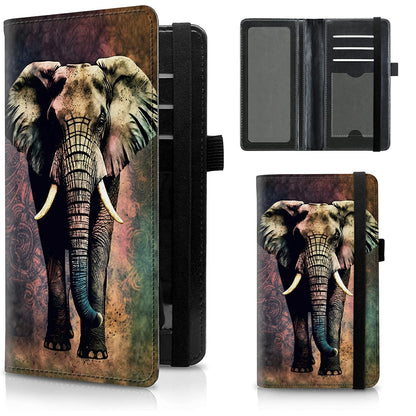 HOTFUYOCWE Leather Checkbook Covers for Men Women Check book Holder Cover Wallets for Personal Checkbook Duplicate Checks with RFID Blocking & Elastic Strap-Beautiful Black Horse