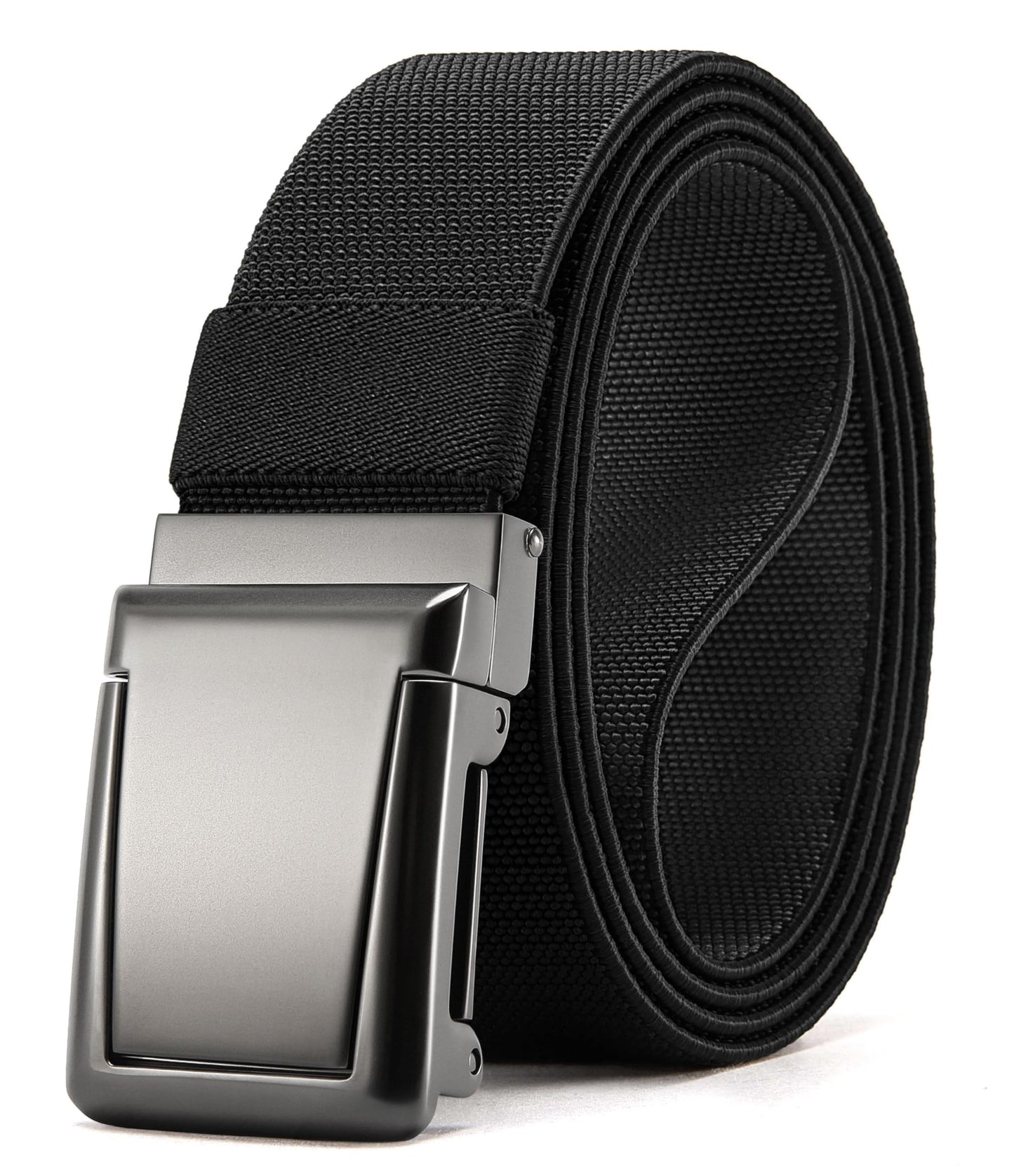 HOTCHAOREN Tactical Belt Men - 1.5" Stretch Work Belt with Zin Alloy Buckle | Quick Release Flip Buckle, Heavy Duty for Military EMT EMS Hiking, Stretchy Nylon