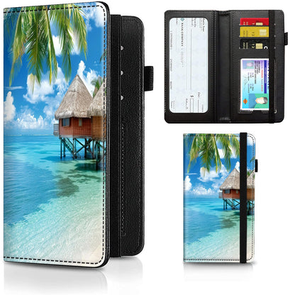 HOTCheckbook Cover for Men Women PU Leather Slim Check Book Holder Covers Wallet Case with Card Slots Duplicate Checks Card Pen Holder with RFID Blocking & Elastic Strap,Cute A Cat