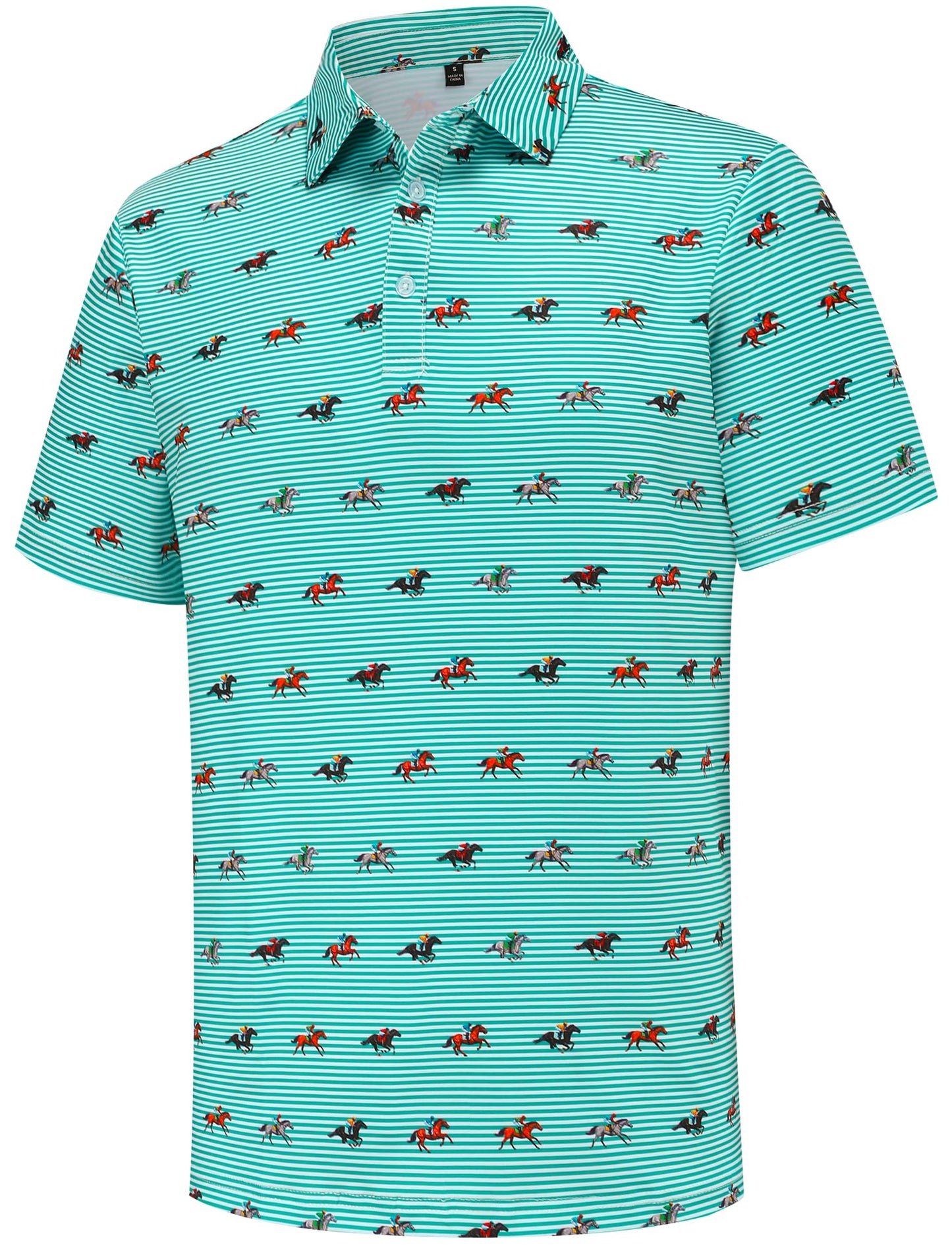 HOTMens Golf Polo Shirts Short Sleeve Performance Moisture Wicking Dry Fit Casual Print Funny Golf Polo Shirts for Men