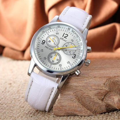 HOT6 Pack Men's Leather Quartz Watch Geneva Casual Dress Wrist Band Watches Wholesale Lots Set Men Watches Pack (6pcs-C005)