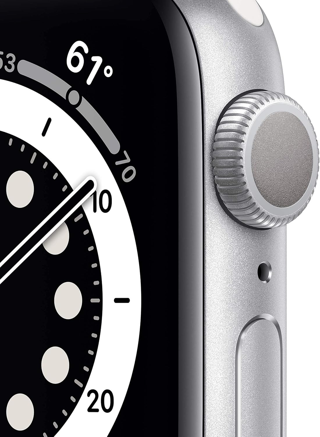 HOTApple Watch Series 6 (GPS, 40mm) - Silver Aluminum Case with White Sport Band (Renewed)