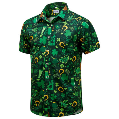 HOTEUOW Men's Hawaiian Shirt Short Sleeve Printed Button Down Beach Shirts