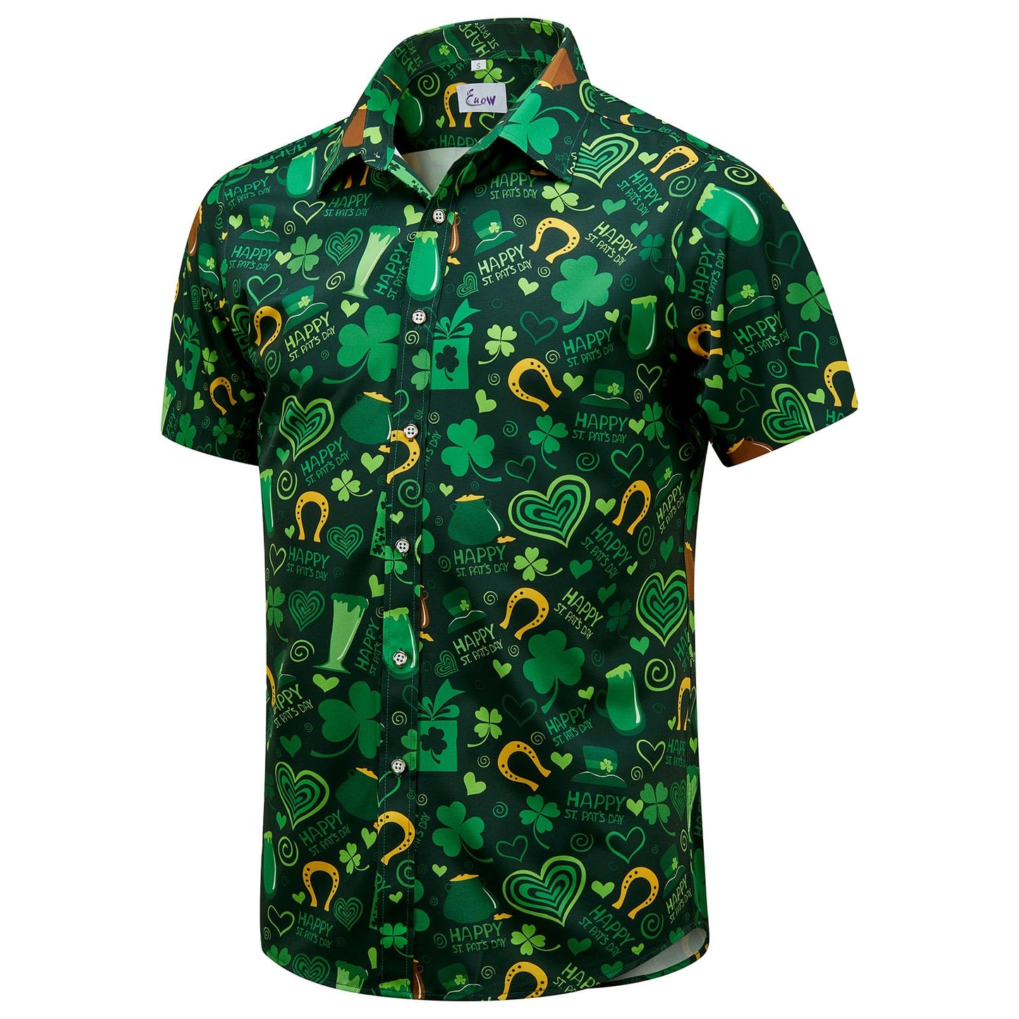 HOTEUOW Men's Hawaiian Shirt Short Sleeve Printed Button Down Beach Shirts