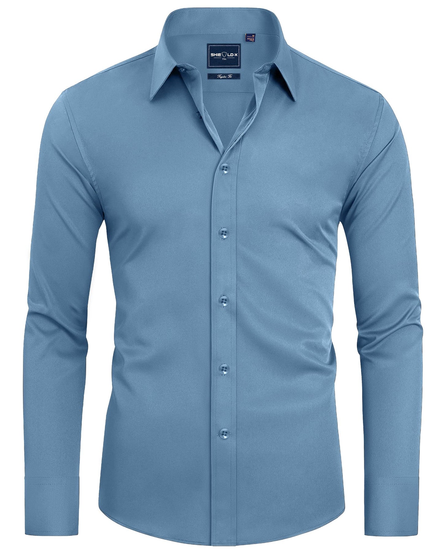 HOTAlimens & Gentle Slim Fit Dress Shirts for Men Long Sleeve Stretch Stain Proof Wrinkle Free Button Down Shirts Formal Shirts