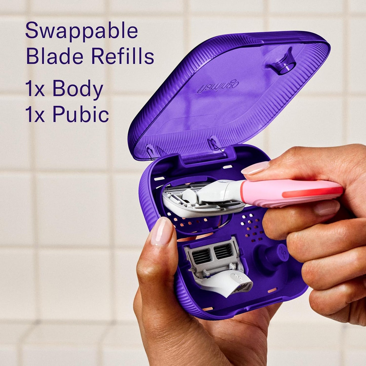 HOTFlamingo Travel Razor Kit for Women - Body & Pubic Razor - Mini Handle, 2 Blade Refills, 1 Travel Size Foaming Shave Gel & Vented Case - TSA Approved Essentials