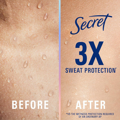 HOTSecret Clinical Strength 100HR Sweat & Odor, Clear Gel Antiperspirant Deodorant for Women, 3X Stress Protection with Hyaluronic Acid, PH Balancing Minerals, Completely Clean Scent, 2.6 oz