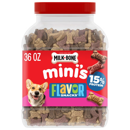 HOTMilk-Bone Flavor Snacks Small Dog Biscuits, Flavored Crunchy Dog Treats, 7 Pound Box | 5 meaty flavors with other natural flavors, crunchy small dog treats, 15% protein, 12 vitamins & minerals, made in the USA