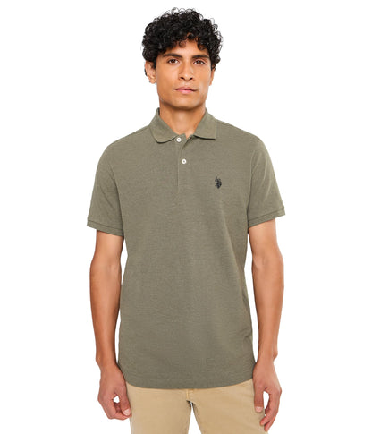 HOTU.S. Polo Assn. Men's Classic Polo Shirt, Two-Button Closure Pique Polo Shirt, Summer Fashion Golf Shirt | Two-Button Closure Pique Polo Shirt, Summer Fashion Golf Shirt